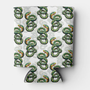 Porta-lata Design de padrão de cobra com fundo branco