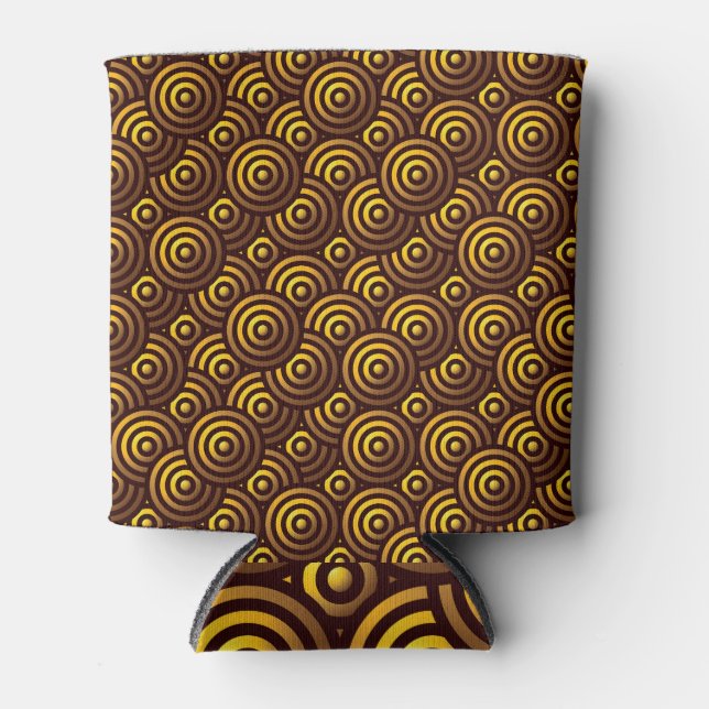 Porta-lata Design de Padrão Dourado Luxuoso e sem costura (Frente)