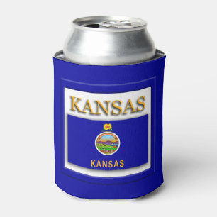 Porta-lata Design de Sinalizador do Estado do Kansas