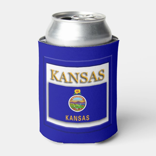 Porta-lata Design de Sinalizador do Estado do Kansas (Can Front)