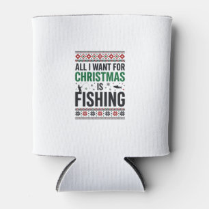 Porta-lata Design de Suéter Feio de Pesca de Natal