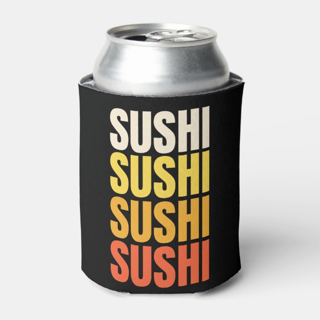Porta-lata Design de texto Sushi (Can Front)