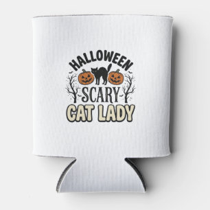 Porta-lata Design de Vetor Vintage de Senhora Gata Assustador