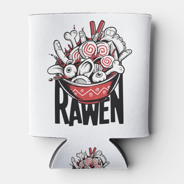 Porta-lata Design de Zumbi Louco de Macarrão Ramen (Frente)