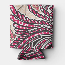 Porta-lata Design decorativa com vermelho vívido e alfinete