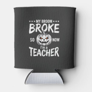 Porta-lata Design Divertido de Professora de Halloween com Va