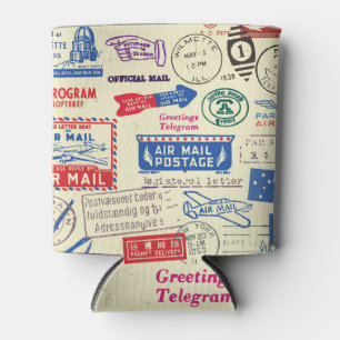 Porta-lata Design do Conjunto de Carimbos do Documento Vintag