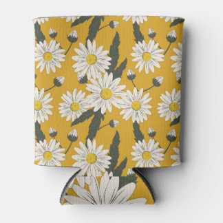 Porta-lata Design floral do cachecol, fundo vintage.