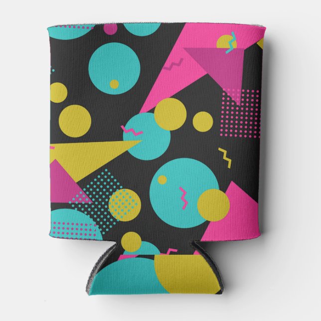 Porta-lata Design Geométrica de Memphis dos anos 80 (Frente)