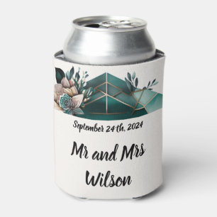 Porta-lata Design Geométrico Verde Moderno