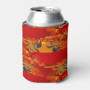 Porta-lata Design gráfico sem emenda - laranja vermelha mim