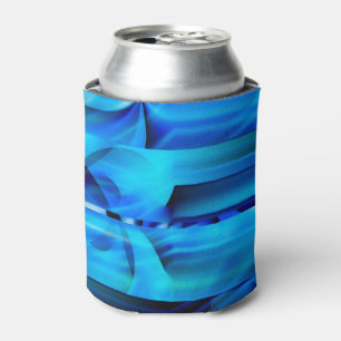 Porta-lata Design gráfico sem emenda - preto azul mim