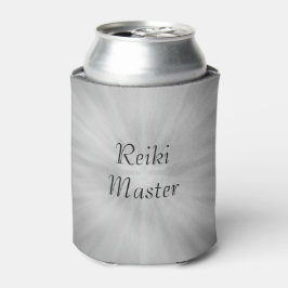 Porta-lata design Mestre cinza da cinza Silver Reiki