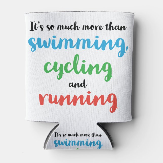 Porta-lata design para triatletas legal e original (Frente)