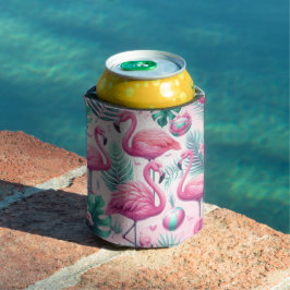Porta-lata Design tropical Flamingo rosa