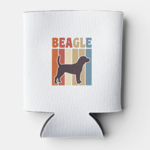 Porta-lata Design Vetorial de Listra Retro de Cachorro Beagle
