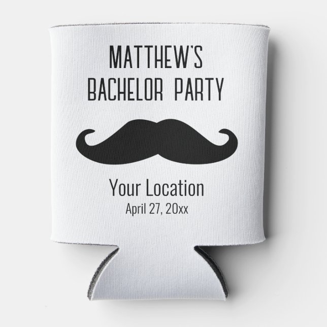 Porta-lata Despedida de Casamento do Bachelor Party Black Mus (Frente)