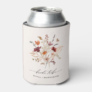 Porta-lata Despedida de Solteira Boho Wildflowers Noiva Tribo