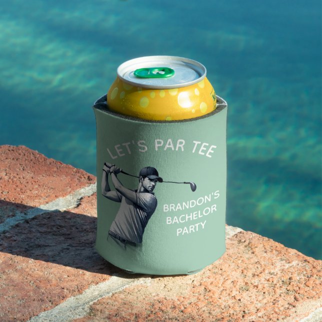 Porta-lata Despedida de solteiro de golfe Elegante Verde (Piscina in situ)