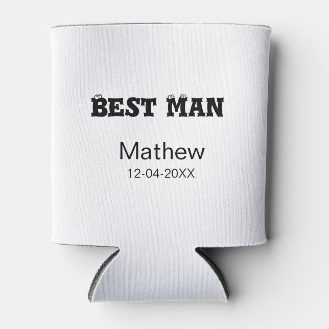 Porta-lata Despedida de solteiro do padrinho adicionar nome d (Frente)