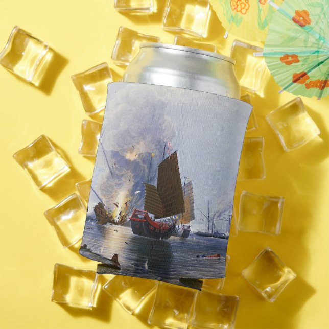 Porta-lata Destruindo Junks de Guerra Chineses 1843 (Verão in situ)