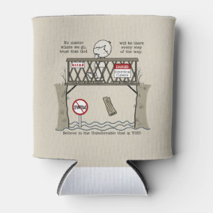 Porta-lata Deus Estará Lá