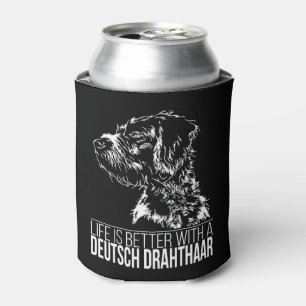 Porta-lata Deutsch Drahthaar A vida é melhor que o cão dizer