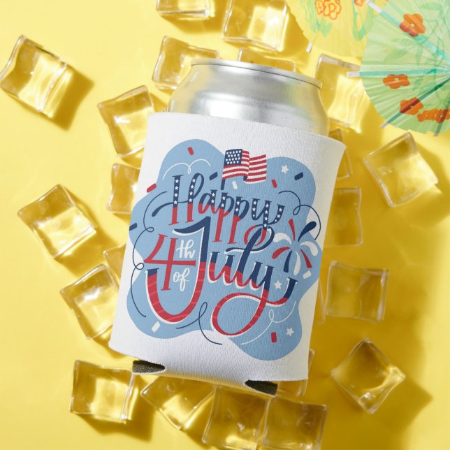 Porta-lata Dia da Independência 4 de julho (Verão in situ)
