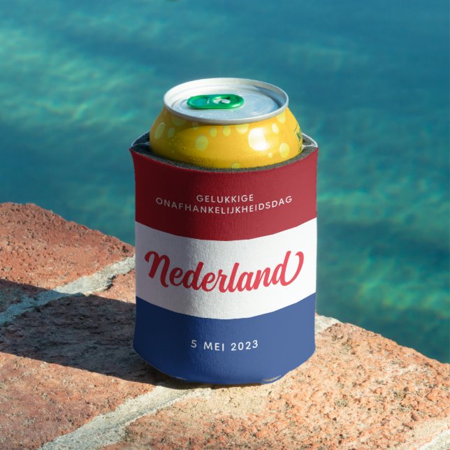 Porta-lata Dia da Independência Holandesa Bandeira Nacional (Piscina in situ)
