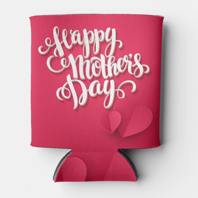 Porta-lata Dia de as mães Feliz ( Zazzle insulated can cooler a gift for Mom!)