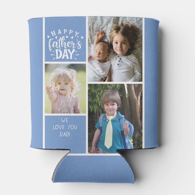Porta-lata Dia de os pais Feliz de Colagem de Fotos (Traseira)