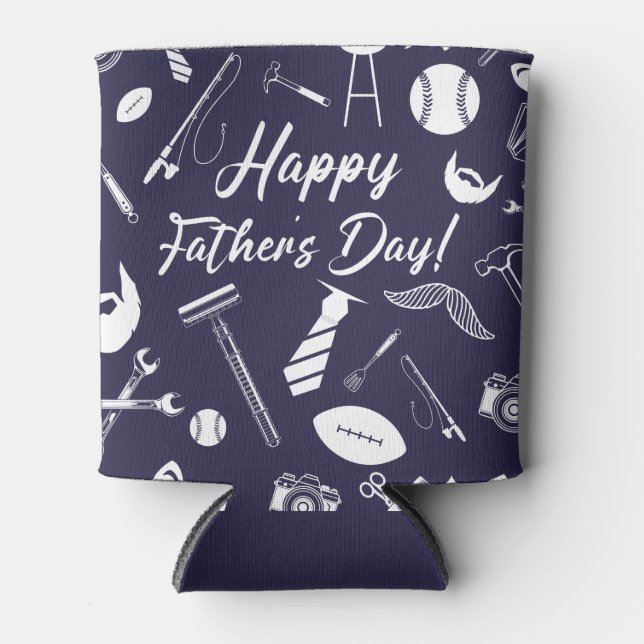 Porta-lata Dia de os pais marinho (Frente)