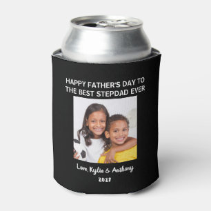 Porta-lata dia de os pais Melhor Stepdad Ever Foto Preta