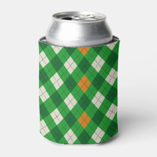 Porta-lata Dia de São Patrício argyle colorido irlandês