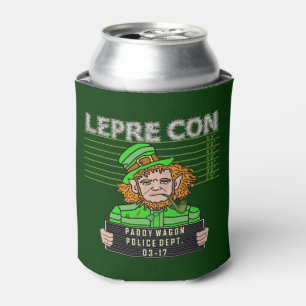 Porta-lata Dia de São Patrício Engraçado Leprechaun Leprecon