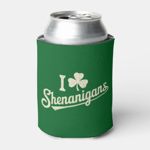 Porta-lata Día de São Patrício Sorte S Shamrock Verde Engraça