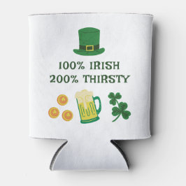 Porta-lata Dia de São Patrício texto engraçado, Irlandês sede