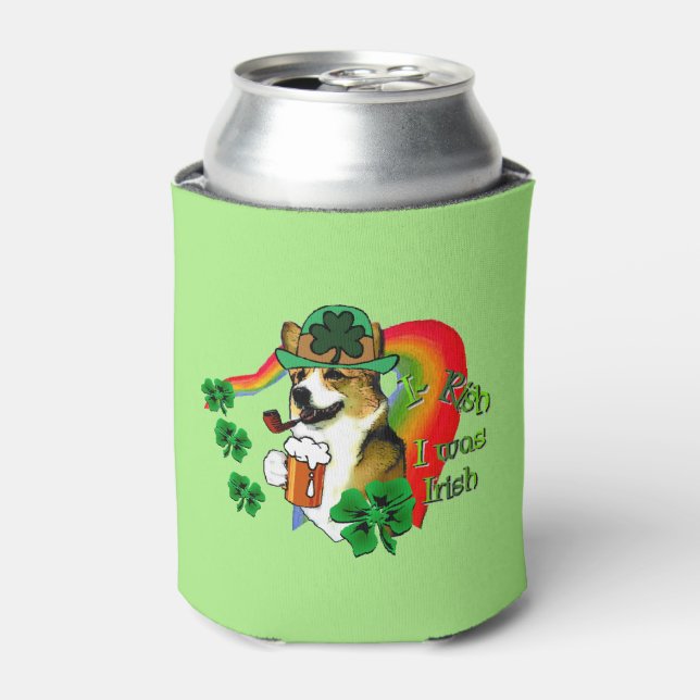 Porta-lata Dia de São Patrício Welsh Corgi (Can Front)