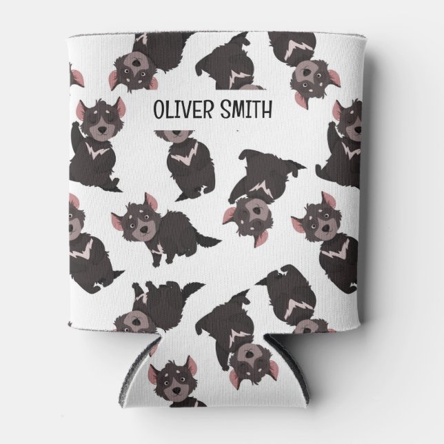 Porta-lata Diabo Tasmaniano Australiano Personalizado (Frente)