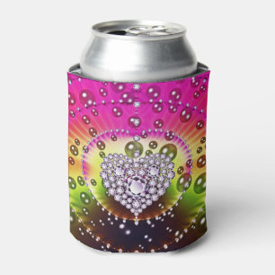 Porta-lata Diamond Heart Bling Can Cooler