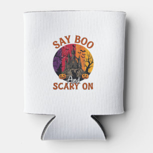 Porta-lata Diga Boo Halloween Assustador Casa Assombrada Gato