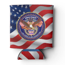 Dim Patriótico. 3" (diâmetro), altura de 3,75"