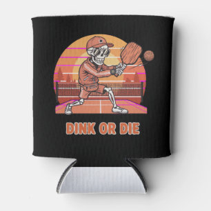 Porta-lata Dink ou Morra Pickleball Esqueleto Divertido Jogad