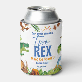 Porta-lata Dino Two rex 2nd boy Dinosaur birthday party