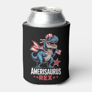 Porta-lata Dinossauro 4 de julho Amerissauro T Rex Funny