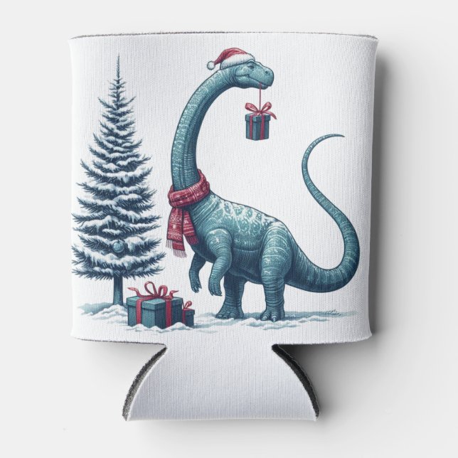 Porta-lata dinossauro Brontosauro de Natal (Frente)