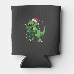 Porta-lata Dinossauro de Natal Papai Noel T Rex