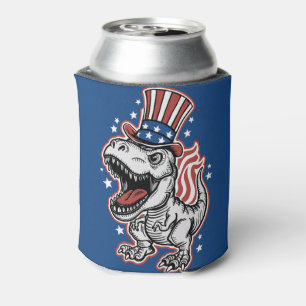 Porta-lata Dinossauro Patriótico Americano