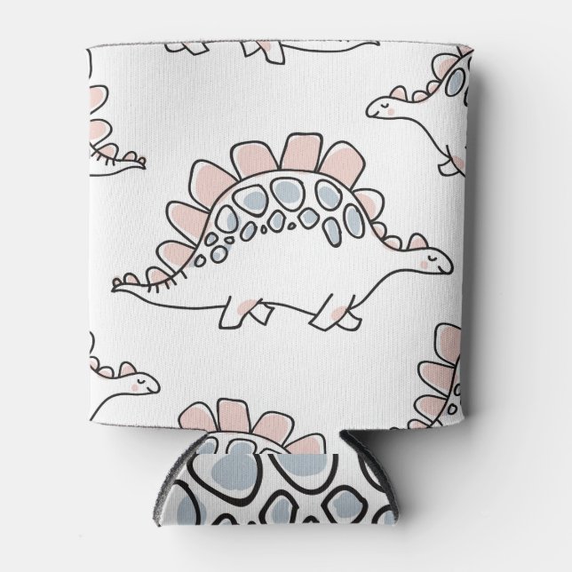 Porta-lata Dinossauros De Dodle: A Mão Desenhou Divertimento. (Frente)