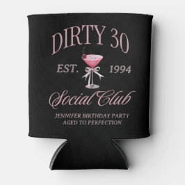 Porta-lata Dirty 30 Coquette Martini & Arco Birthday